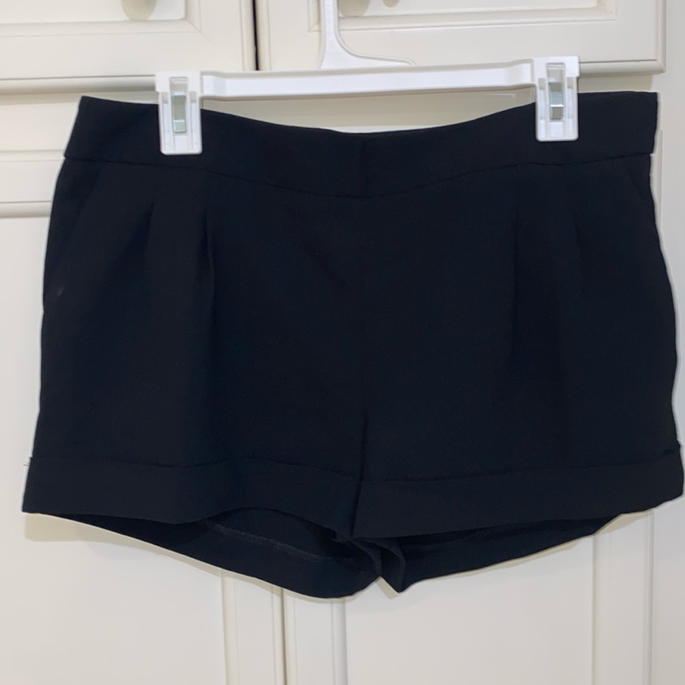 Express Black Formal Polyester Shorts